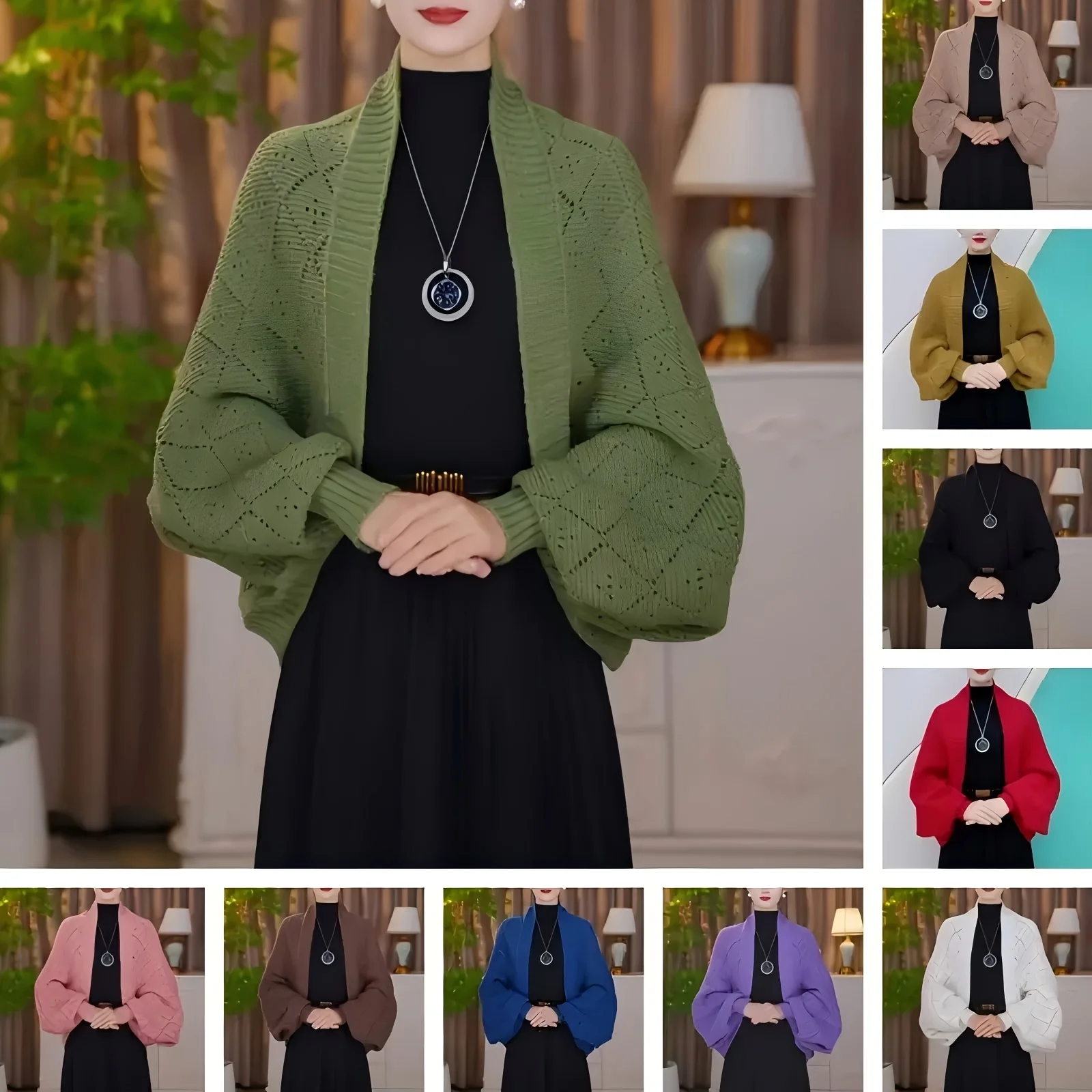 

New autumn and winter knitted plaid scarf, fashionable multifunctional neck protection and warm scarf, affordable and practical
