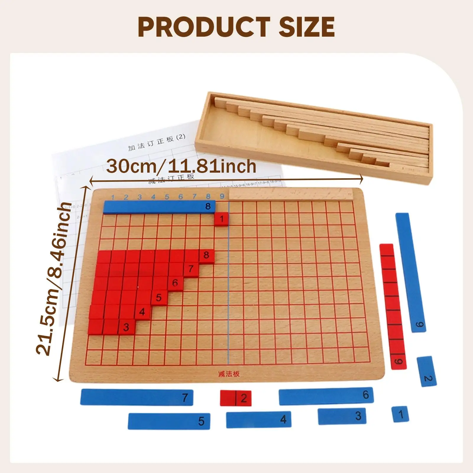 Planche d'addition et de soustraction, jouets sensoriels, outils pédagogiques, matériel de jouets mathématiques