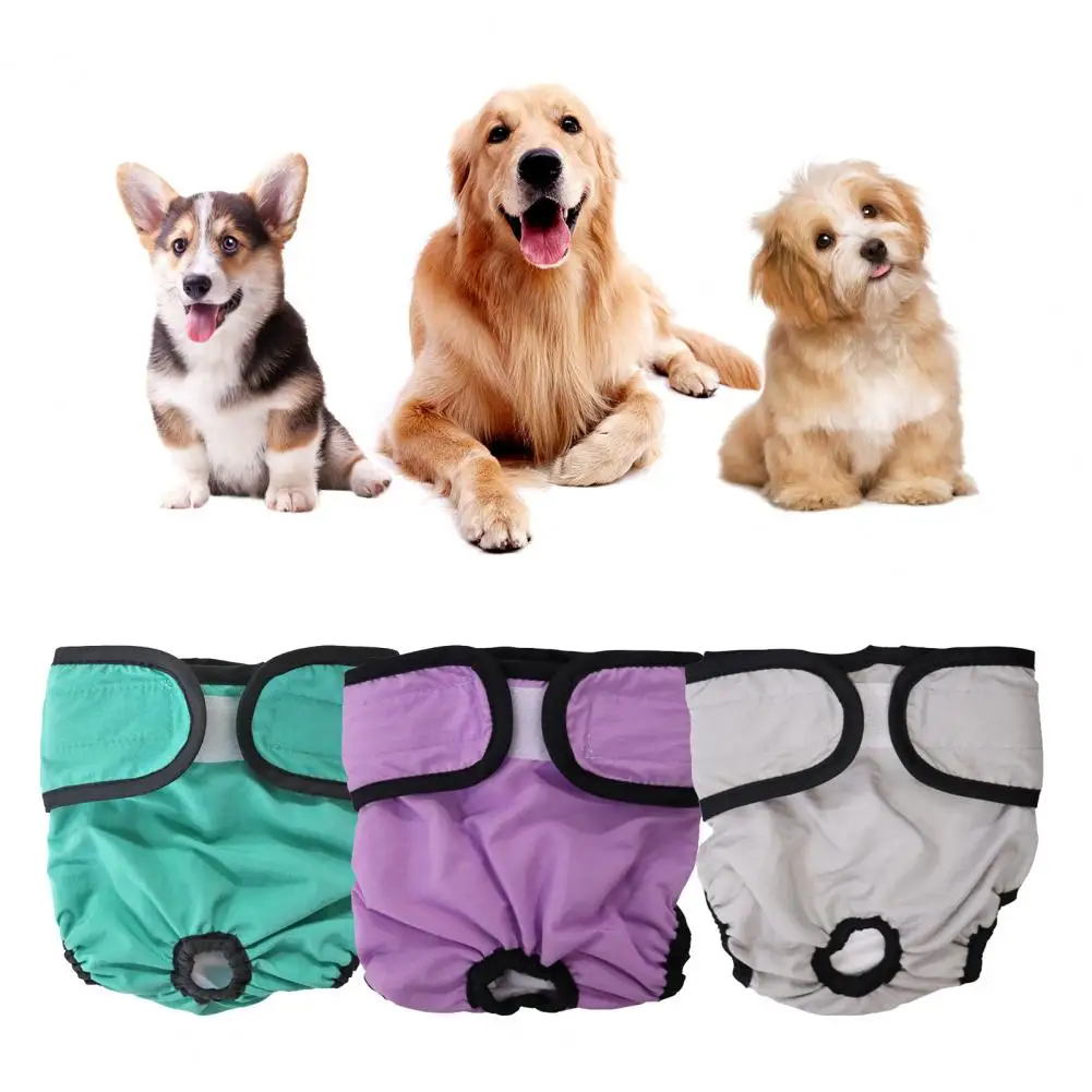 Adjustable Fastener Tape Elastic Waterproof Washable Cotton Crotch Dog Menstrual Pants Pet Physiological Pants Sanitary Diaper