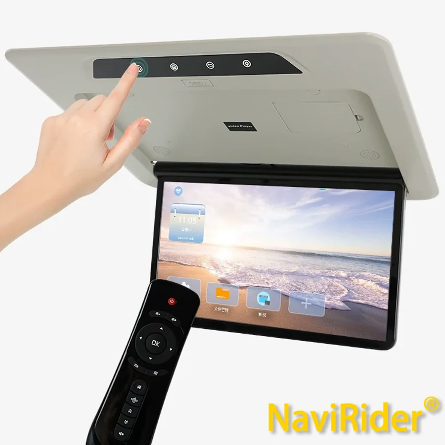 S 15.6Inch 1080P LCD Screen For Toyota VELLFIRE Alphard 30 Series Car Roof Ceiling Monitor Multimedia Video Player Android 16