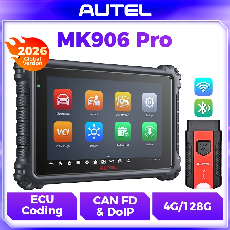 Autel MaxiCOM MK906 Pro MK906PRO Diagnostic Scanner Advanced ECU Coding Diagnostic Tool OBD2 Scanner PK MaxiSys MK906BT MS906