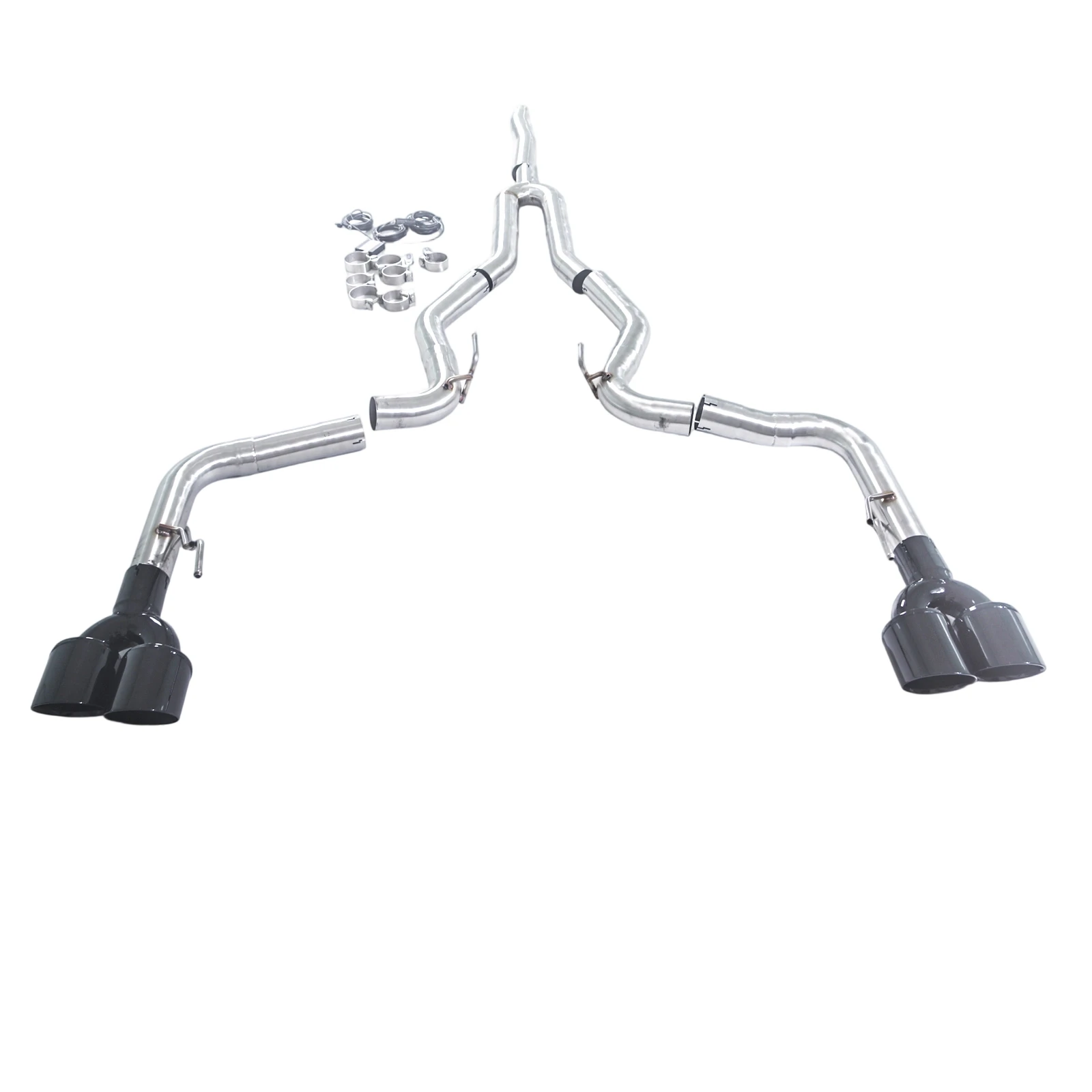 

GFC Catback Exhaust System for Ford Mustang 2.3T Car exhaust pipe crafted from 76mm (3-in) SUS304 with 114mm exhaust tips