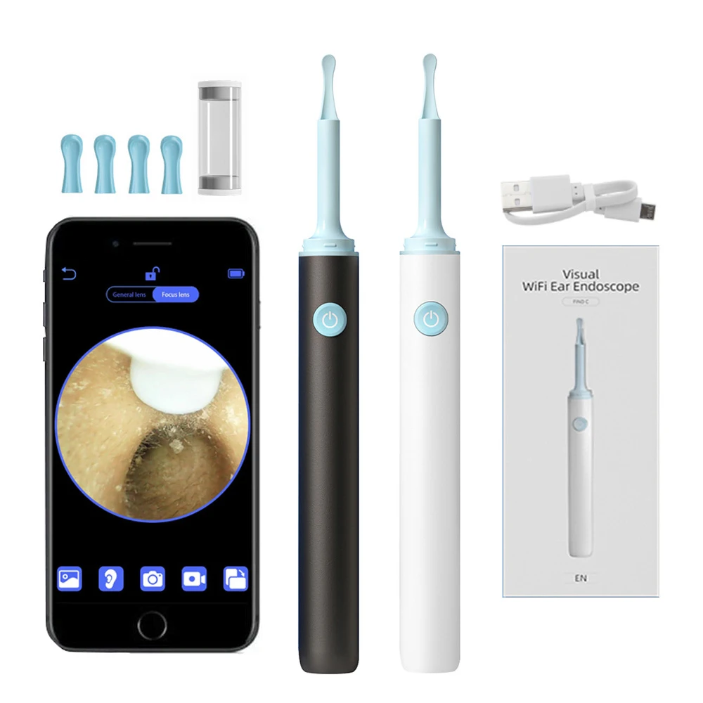 

Visual Smart Ear Sticks Endoscope 500W High Precision Earpick Mini Camera Otoscope Health Care Ear Cleaner for iPhone Android