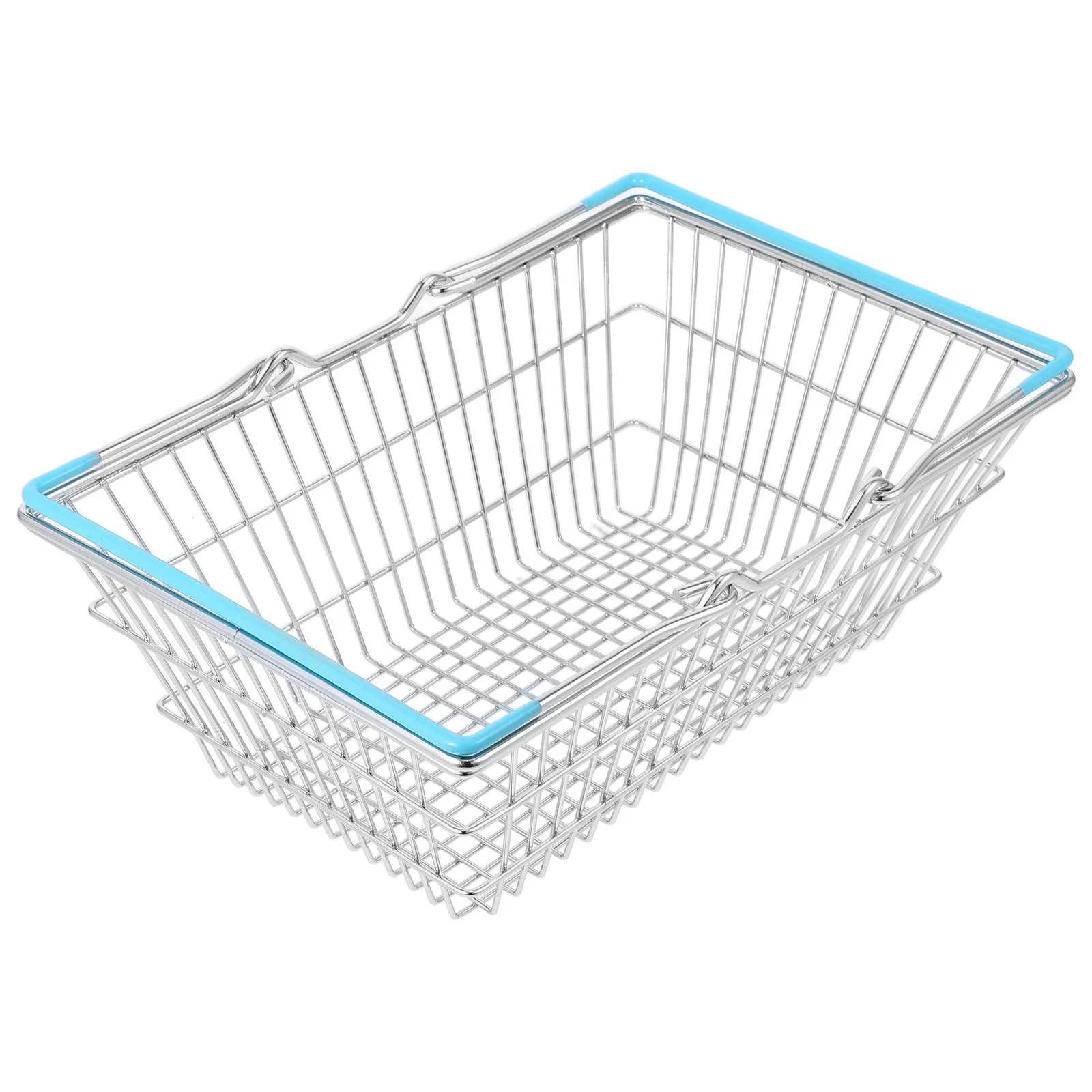 

Mini Iron Shopping Basket Kids House Cart Handle Supermarket Role Play Party Favors Miniature Wire Baskets Children Kitchen