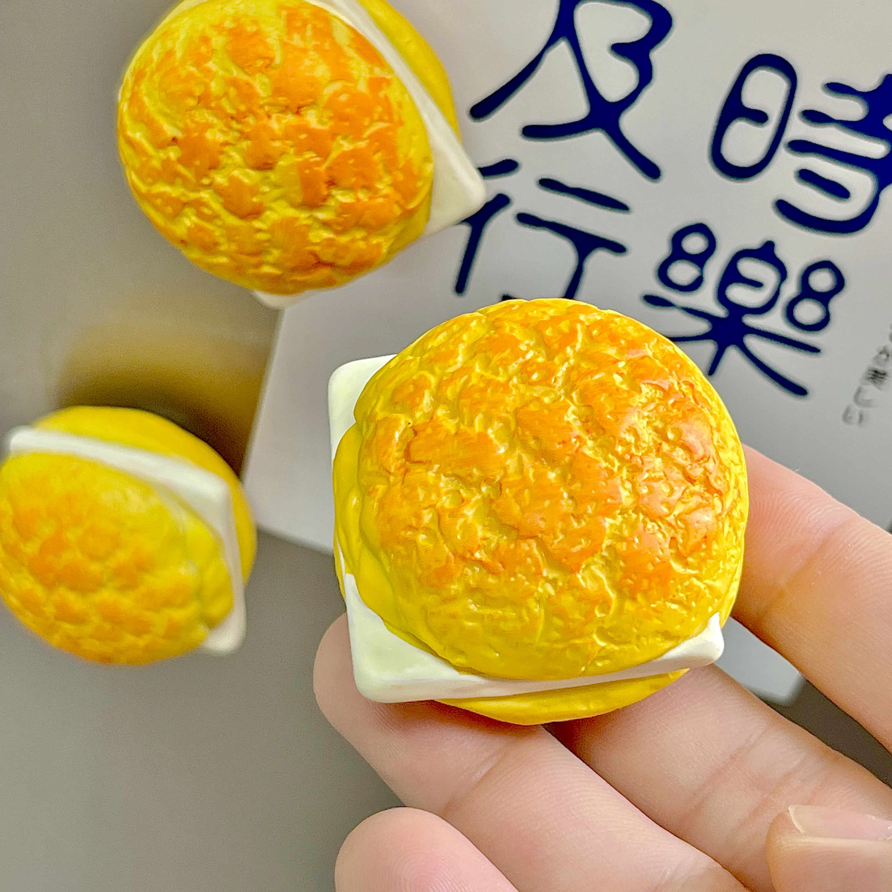 3D realistischer Ananas-Brötchen-Kühlschrankmagnet Hong Kong Macau Food Replica Souvenir, Kawaii magnetische Dim Sum Dekor kreatives Geschenk