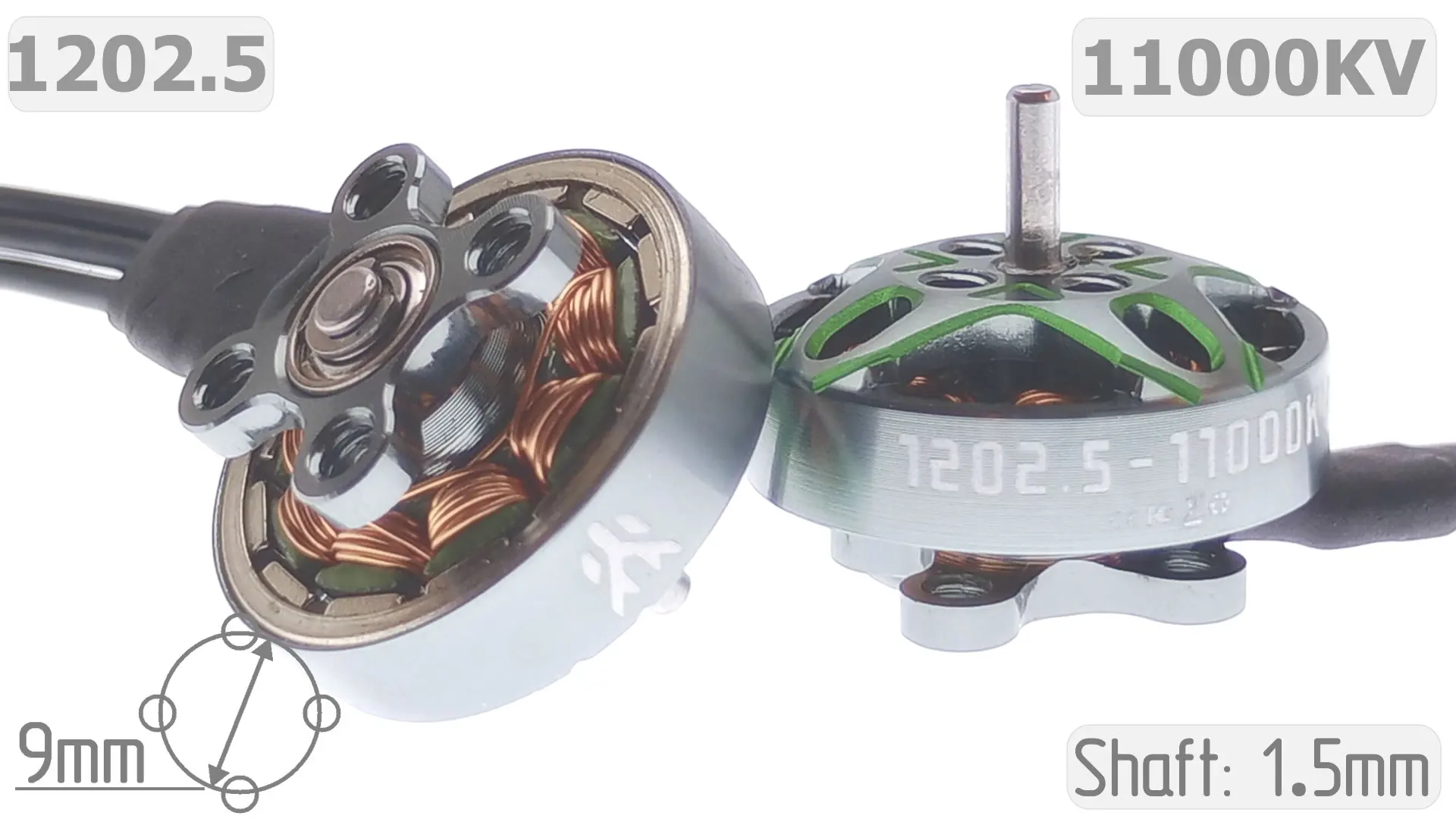 

HGLRC SPECTER 1202.5 Бесщеточный двигатель 11000KV 1-2S LIPO для FPV Freestyle 85 мм 2,5-дюймовая зубочистка 3-дюймовые дроны дальнего действия