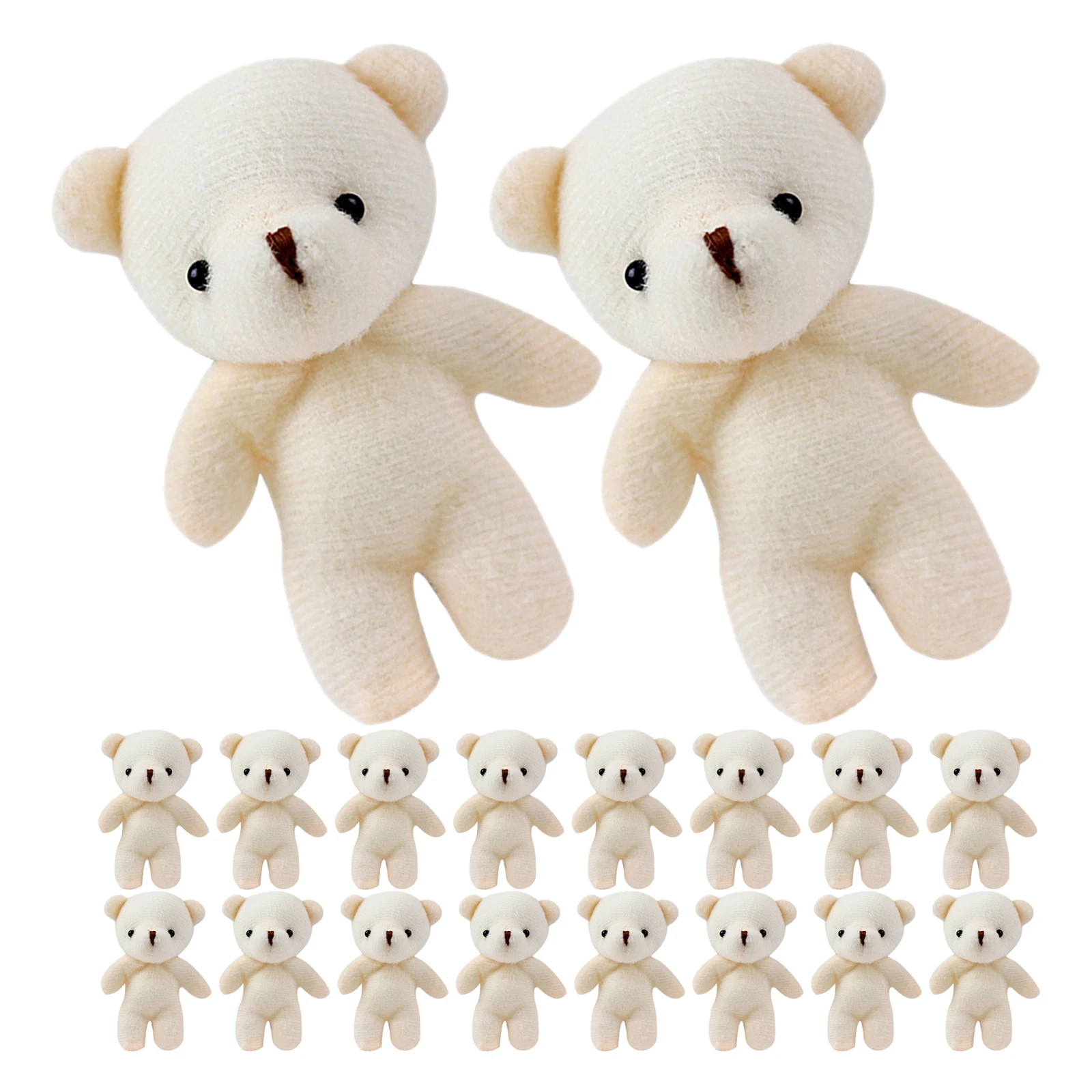 

20Pcs Mini Stuffed Bear Keychain Pendant Lovely Cuddly Bear Hanging Decoration for Bags and Keys Bulk Bears Stuffed Animals