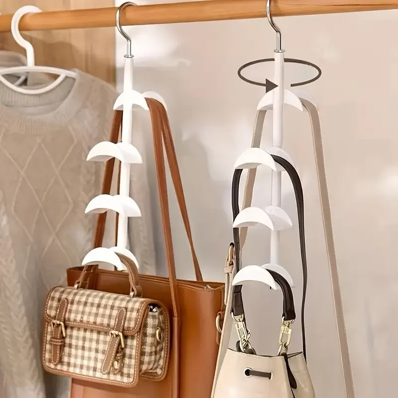 360-Grad-gewölbter Aufhängerhaken, langlebig, Taschenständer, Halter, Heimaufbewahrung, Schrank, Hut, Seidenschal, Schals, Geldbörse, Handtasche, Wandregal