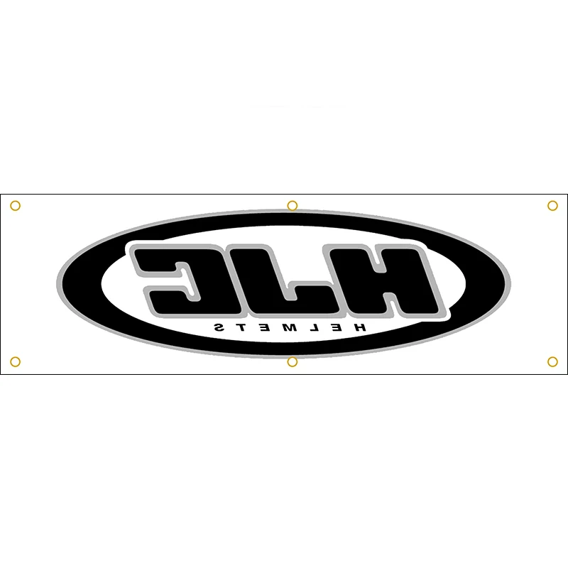 130GSM 150D Polyester Material HJC Helmets Banner 1.5*5ft (45*150cm) Advertising decorative Helmet Flags yhxyhx378
