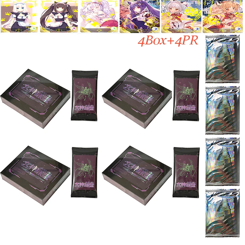 Wholesale 4boxes Goddess Story Waifu Booster Box Anime Sexy Girl Party Swimsuit Bikini TCG CCG Game Card Kid Toy Birthday Gift