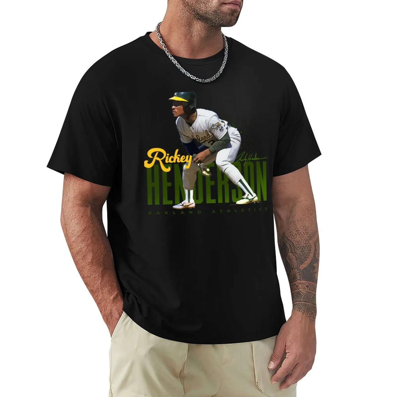 

Rickey Henderson T-Shirt T-Shirt graphic t shirt vintage valentines clothes Men's t-shirts