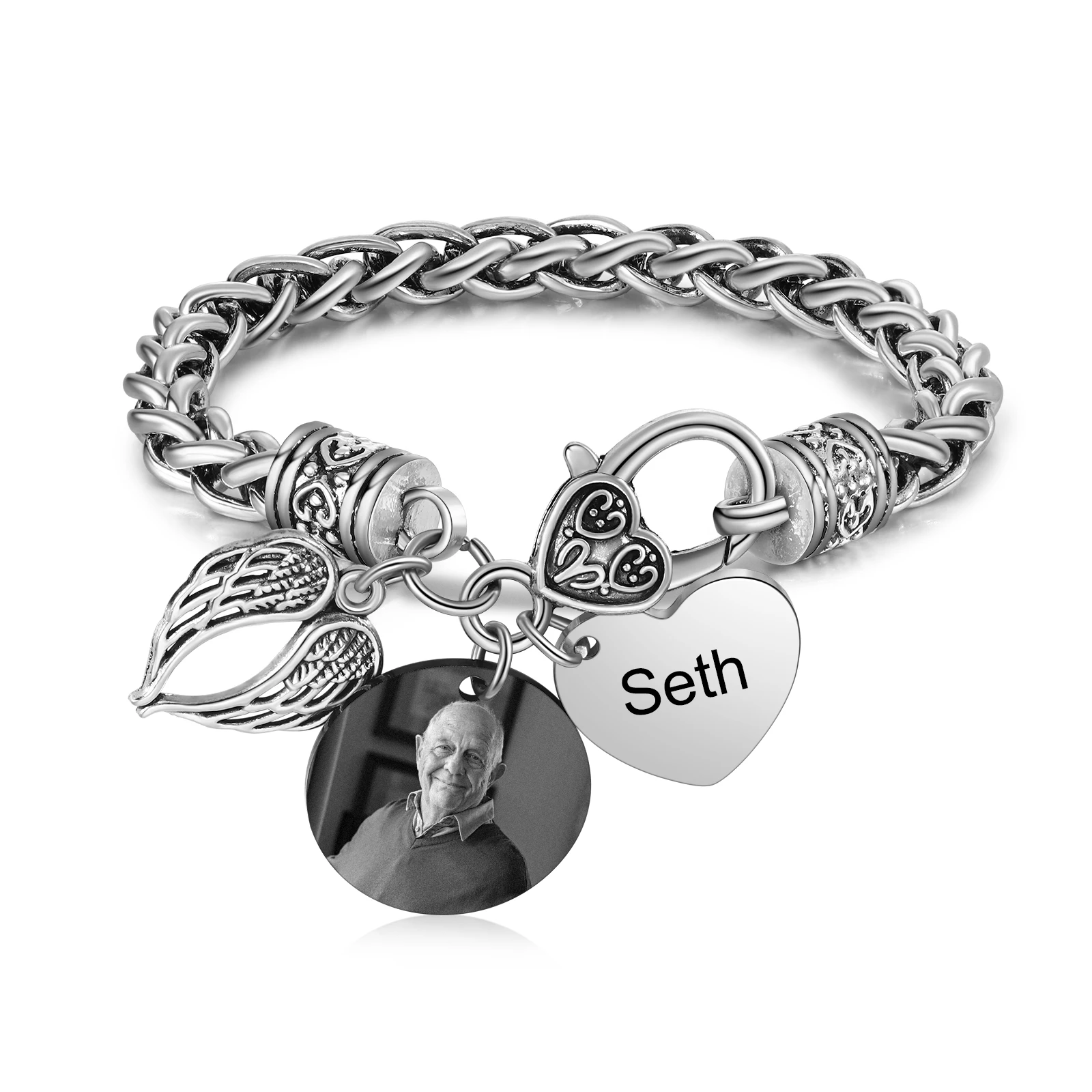 Personalized Bracelet With Picture Commemorate a Deceased Family Member or Pet Memory Bracelet Photo Jewelry Gift