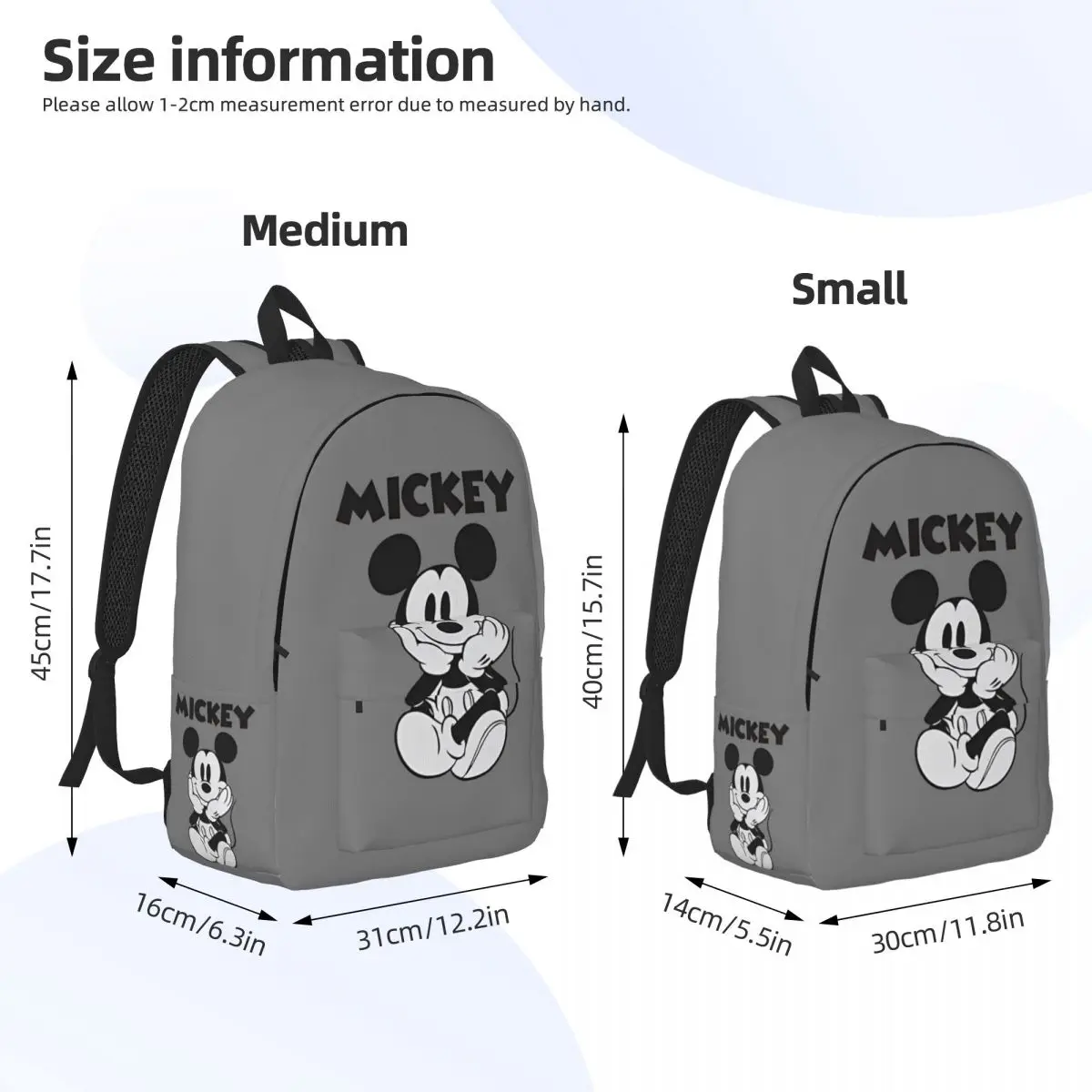 Disney-mochila de Mickey Mouse para niños, accesorios para preescolar, guardería, escuela, estudiante, mochila para niños, mochila para niños, mochila para exteriores