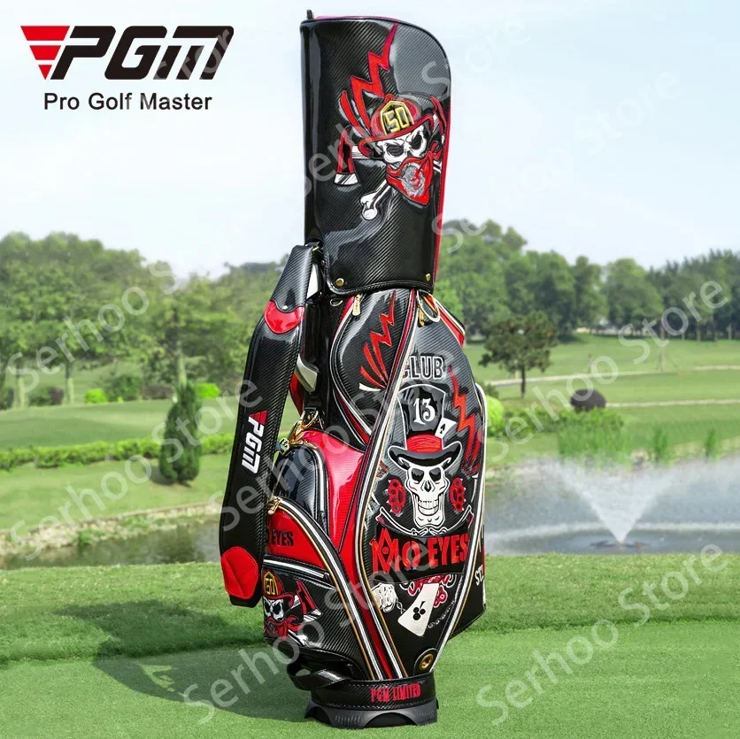 PGM QB112 Fashion skull-pattern high end embroidery wholesale custom logo men staff golf bag waterproof golf bags for sale