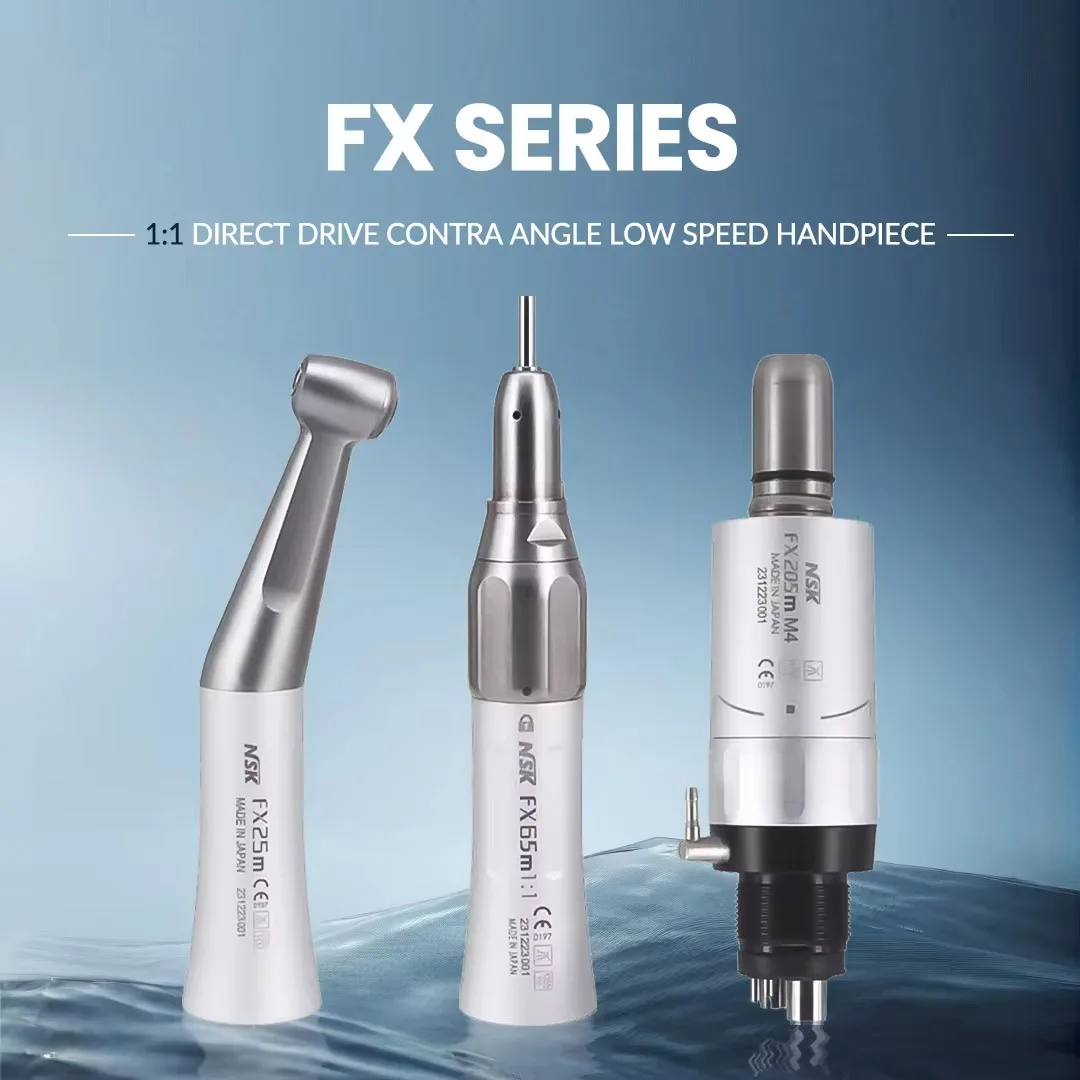 FX25 FX65 Dental 1:1 Direct Drive Contra Angle Low Speed Handpiece Mini Head Dentistry Against Contra Angle Polishing Tools