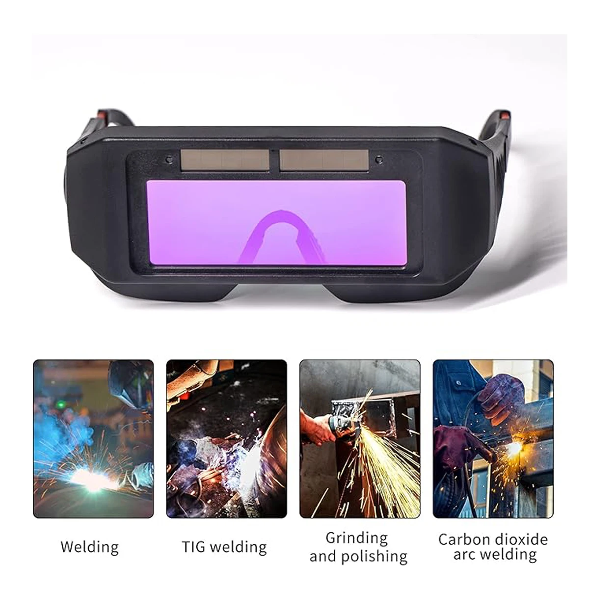 Solar Auto-darkening Argon Arc Welding Mask LCD Goggles Chameleon Masks Professional Glass Mini Panel Screen Glasses Mirror Skin