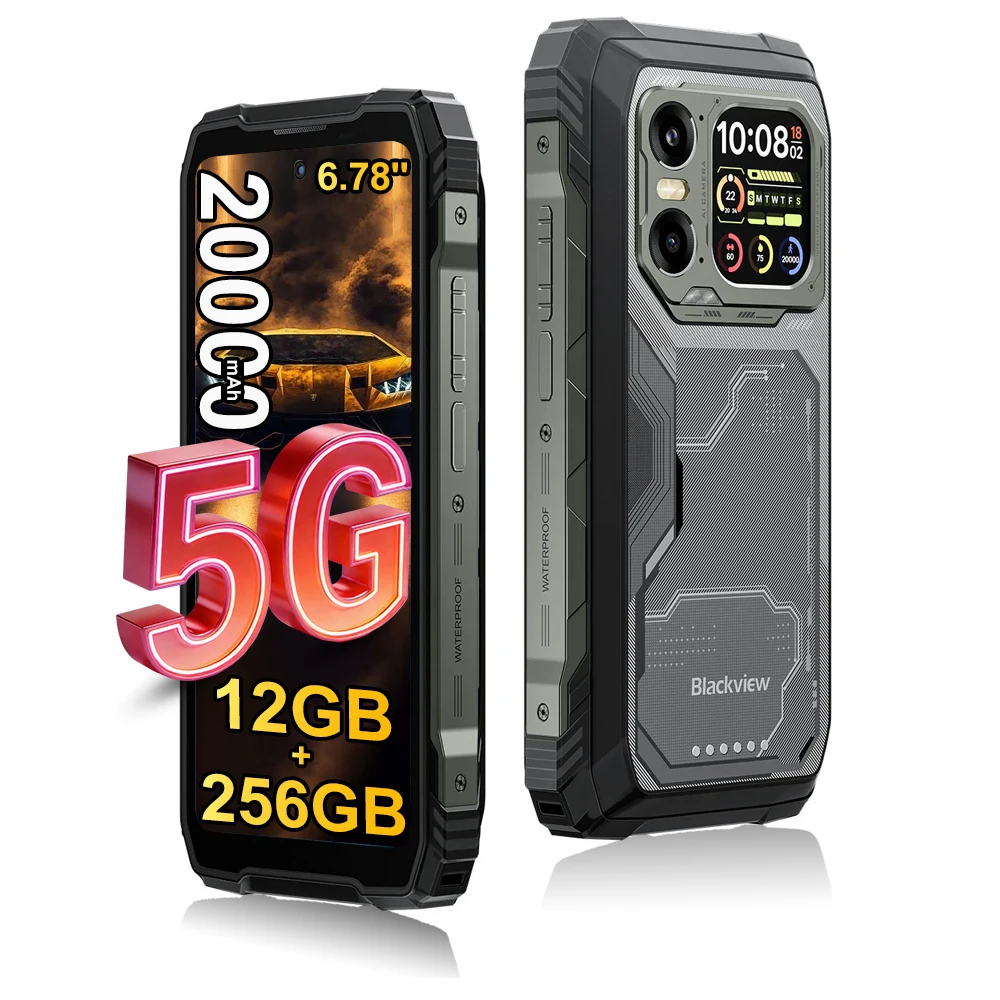 Blackview XPLORE 1 5G [geen EU-oplader] Robuuste smartphone 16 GB + 512 GB /12 GB + 256 GB 20000 mAh Android15 6,78 '' 2,4 K 55 W mobiele telefoon