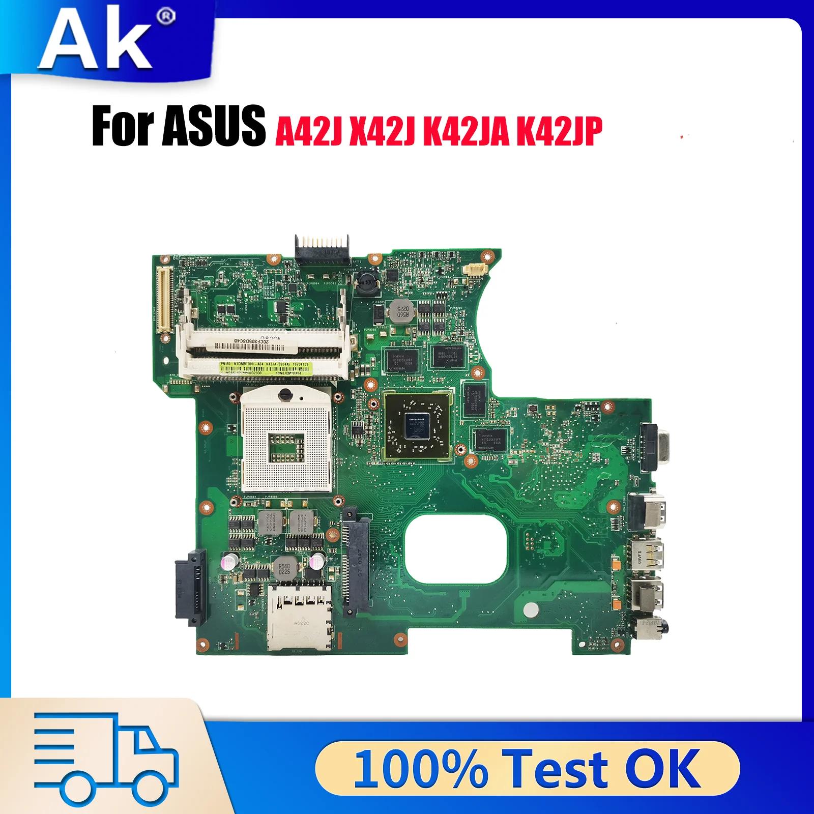

K42JA Материнская плата для ноутбука ASUS K42JY K42JA K42JZ X42J K42JE A42J K42JC K42JP K42JR K42JZ K42J Материнская плата 100% тестирование быстрая доставка