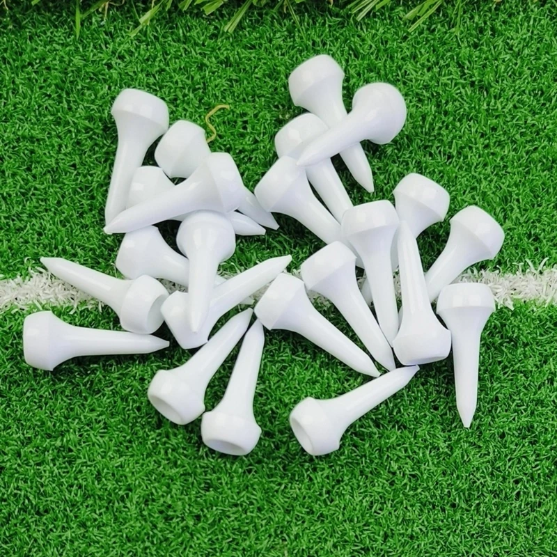 30Pcs Mushroom Head Short Golf Tees Balls Stand Professional White Plastic Golf Tees Golf Accessory for Driving