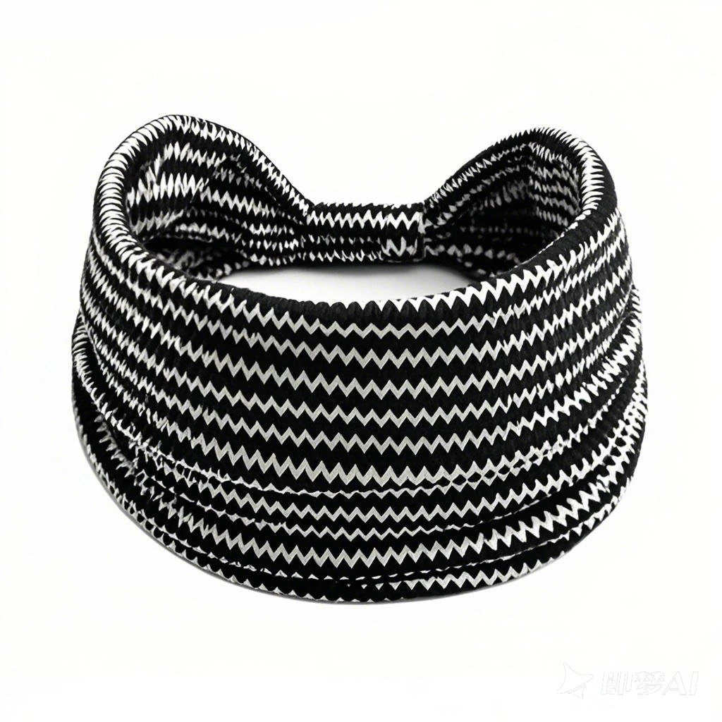 Elastisches Kopftuch für europäische und amerikanische Damen im böhmischen Stil, modische, atmungsaktive Baumwolle, breite Krempe, Haarschmuck – Detail 10