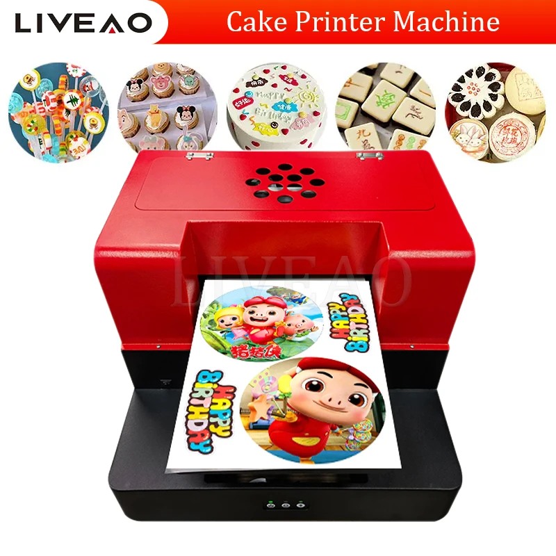 Food Printer Cake Chocolate Candy Cookie Edible Ink Printing Machine A4 Digital Flatbed Printer