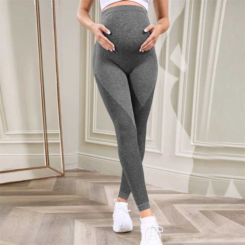 Pregnant Women Leggings Long Pants Maternity Sports Gym High Waist Pants Belly Support Skinny Maternity Legging Body Shaper