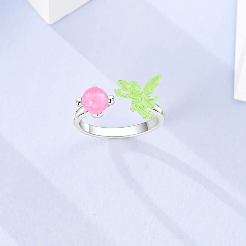925 Sterling Silver Glow Bead Open Rings Sparkling Zircon Ring For Women Girls Birthday Anniversary Jewelry Gifts