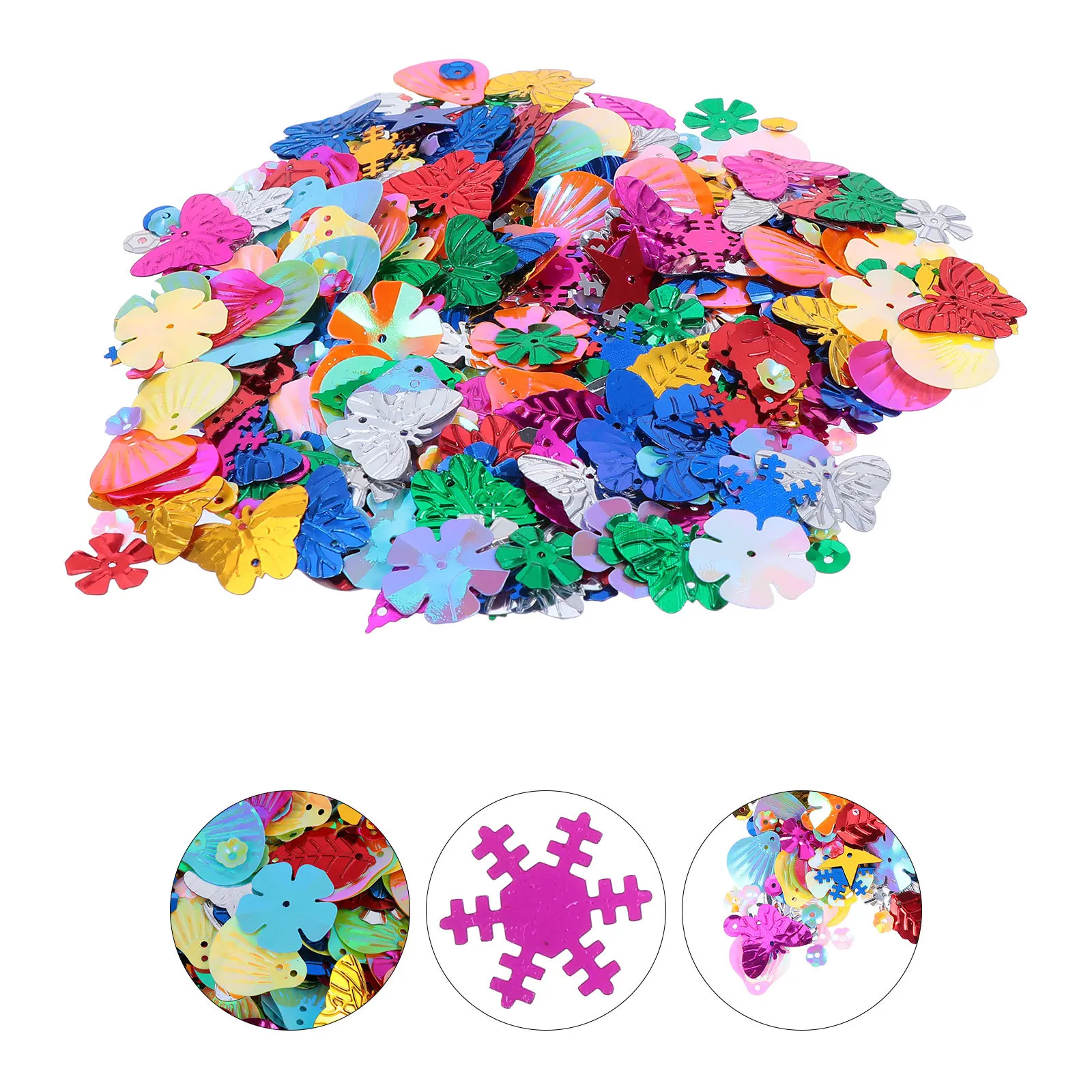 

2pcs Metal Diy Paillettes Sparkling Sewing Sequins For Clothes Handicraft Craft Kids Sensory Development Decor Storage