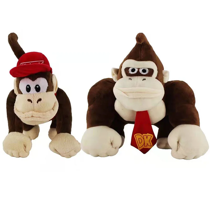 

1pc 25cm Monkey Donkey Kings Kong Diddy Plush Toy Soft Stuffed Plush Doll Toys Super Mari Little King Kong Orangutan Plush Dolls