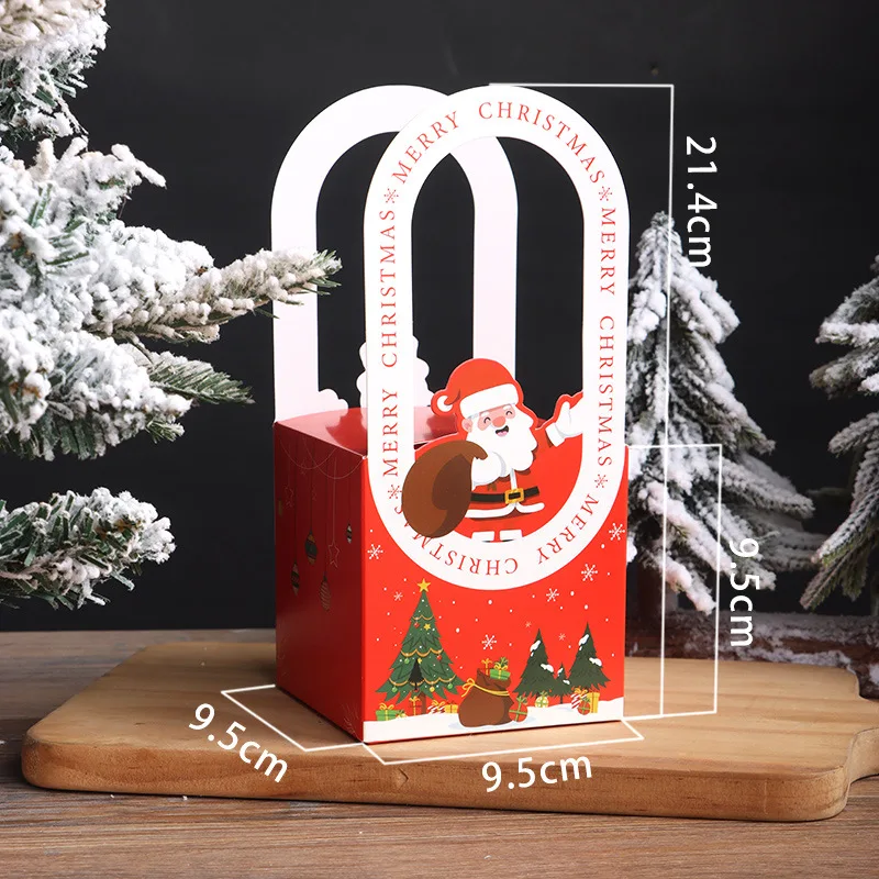 Caja de dulces de Navidad, bolsas de regalo, galletas de Papá Noel, paquetes de dulces, decoraciones de fiesta de Feliz Navidad para el hogar, 2023
