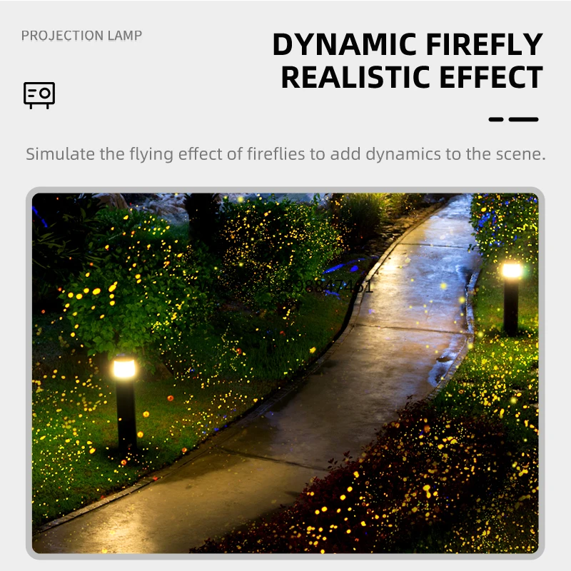 

5w Full Color Dynamic Firefly Laser Projection Light Outdoor Romantic Atmosphere Light Scenic Park Lawn Lighting Waterproof