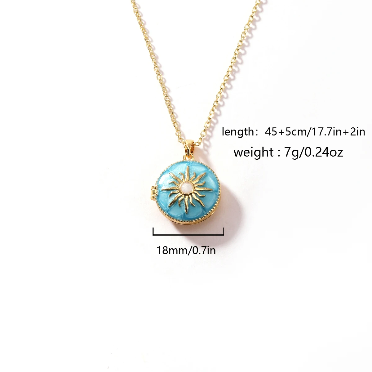 Vintage Emaille Herz Foto-Medaillon Anhänger Halskette für Frauen Minimalistischer Luxuriöser Nicht-Verblassender Edelstahl Schmuck Accessoire – Detail 9
