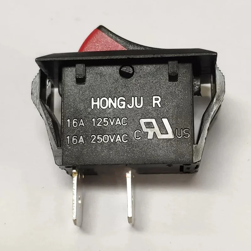 1~5PCS/LOT Boat-shaped switch R-2-110-D2N-BBR 2-pin lettered dual-color lever-type push-button with 16A current capacity