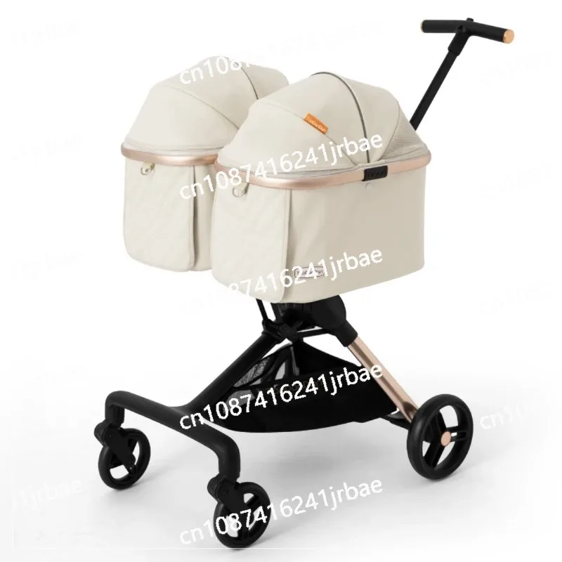 Lightweight Out Double Dog Stroller Multifunctional Pet Strollers for Dogs Folding Double Decker Pet Cart