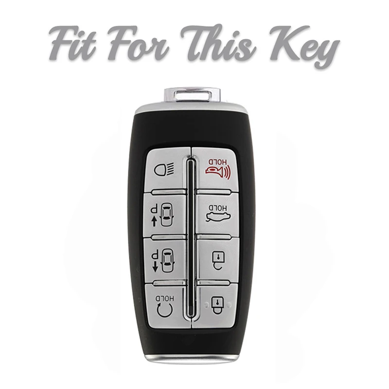 Funda para llave de coche de TPU de 8 botones para Hyundai Genesis G80 GV70 GV80 2019 2020 2021 2022 soporte para llave remota accesorios para automóviles