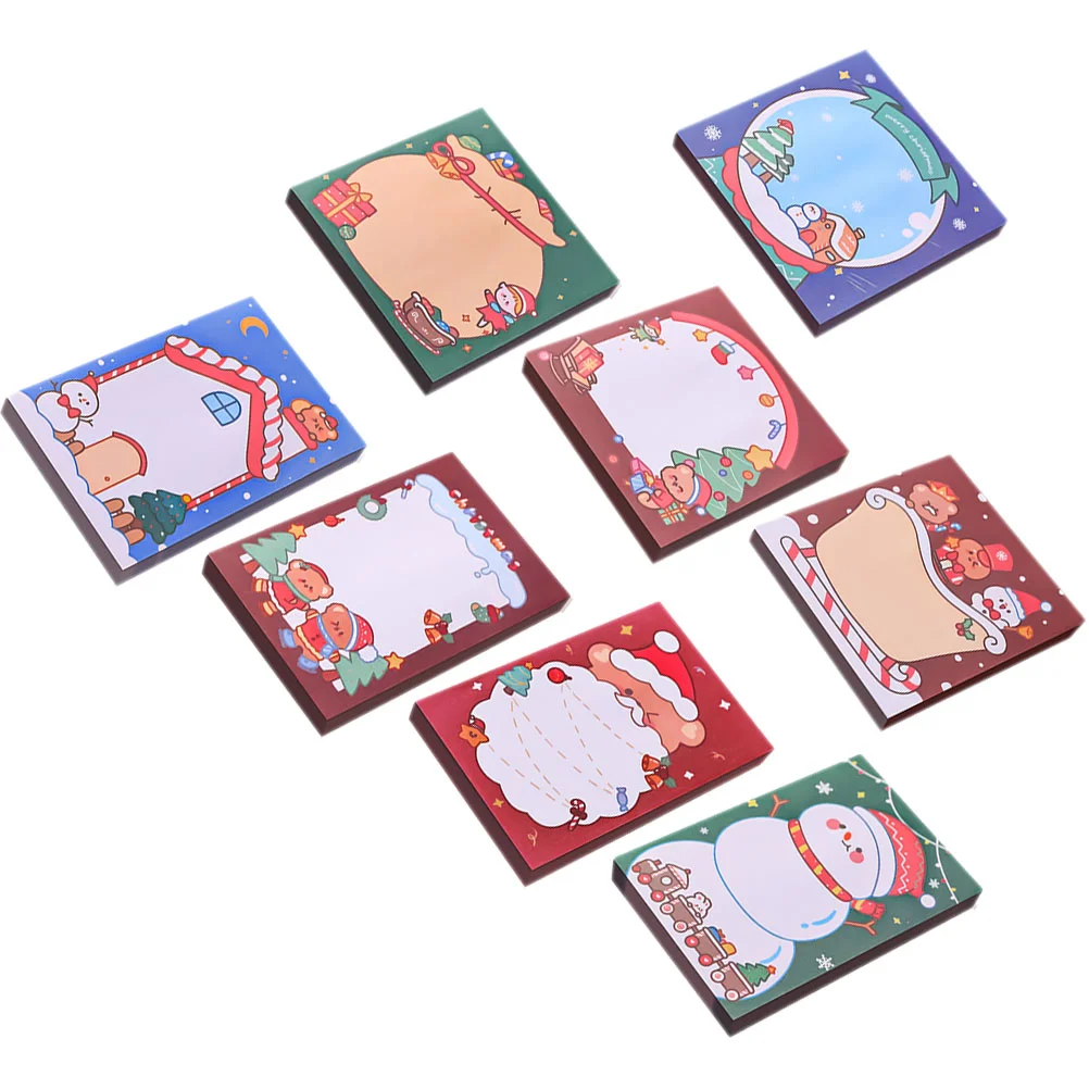 Christmas Sticky Notes School Pad Small Sticker Portable Memo Scrapbook Stickers