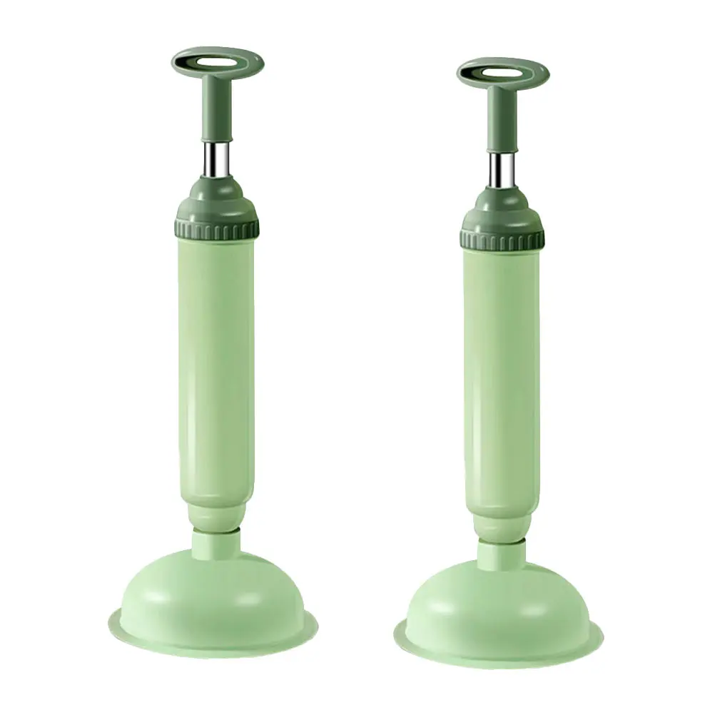 

2pcs Toilet Suction Cup Plunger Bowl Sewer Unclogger Drain Clearing Stick Home Kitchen Plumbing Tool Supplies