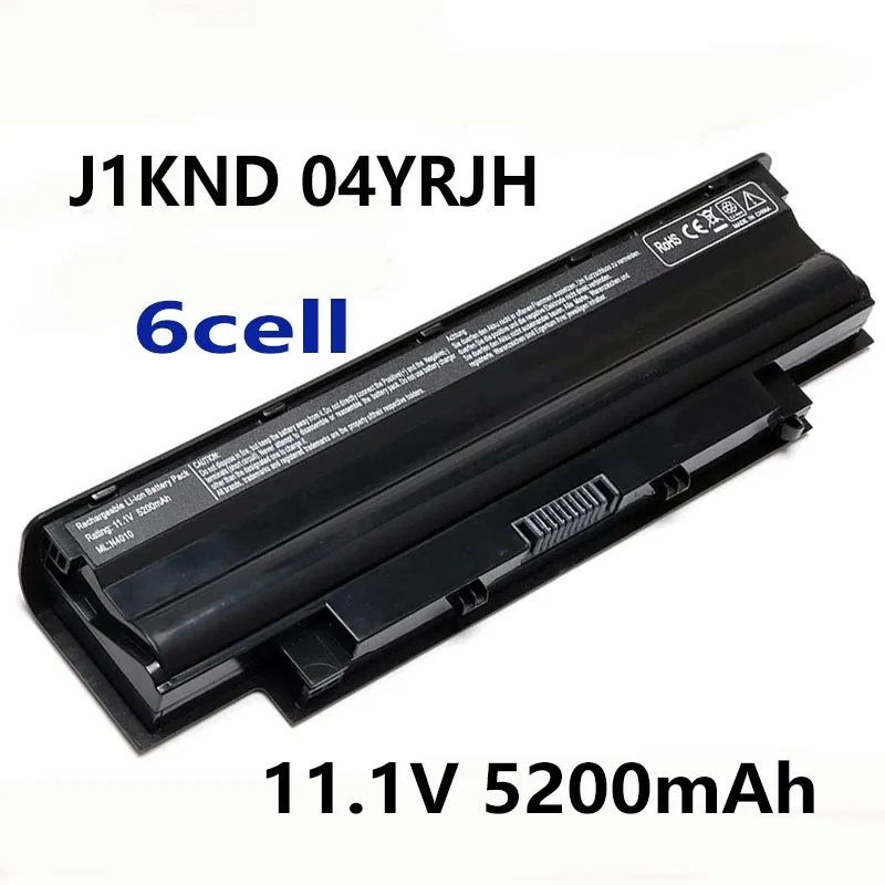 J1KND 04YRJH 06P6PN 6cell 5200mAh Laptop Battery For Dell Vostro 3450 3550 3750 1450 Inspiron N5050 M4040 M5040 N7010