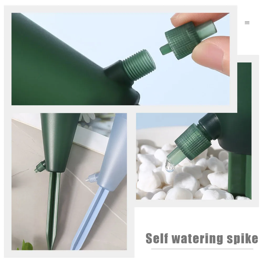 

2pcs Smart Watering Spikes Adjustable Flow Automatic Drip Irrigation For Indoor Outdoor Plants Garden Potted Trees Vacation Use