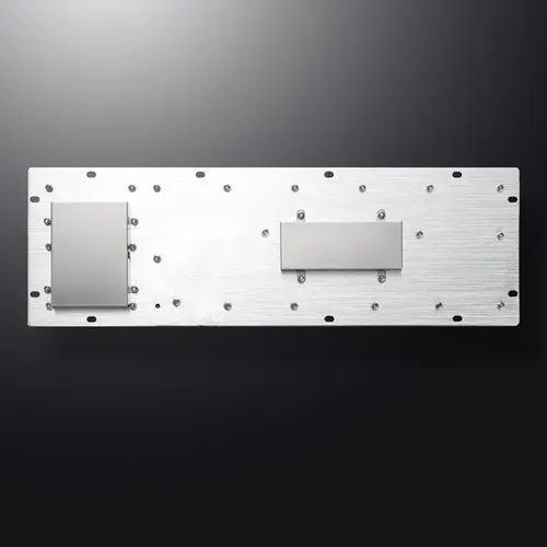 Panel Mount Waterproof IP65 Rugged Kiosk Wired USB PS2 Stainless Steel Metal Industrial Keyboard With Touchpad - Image 6