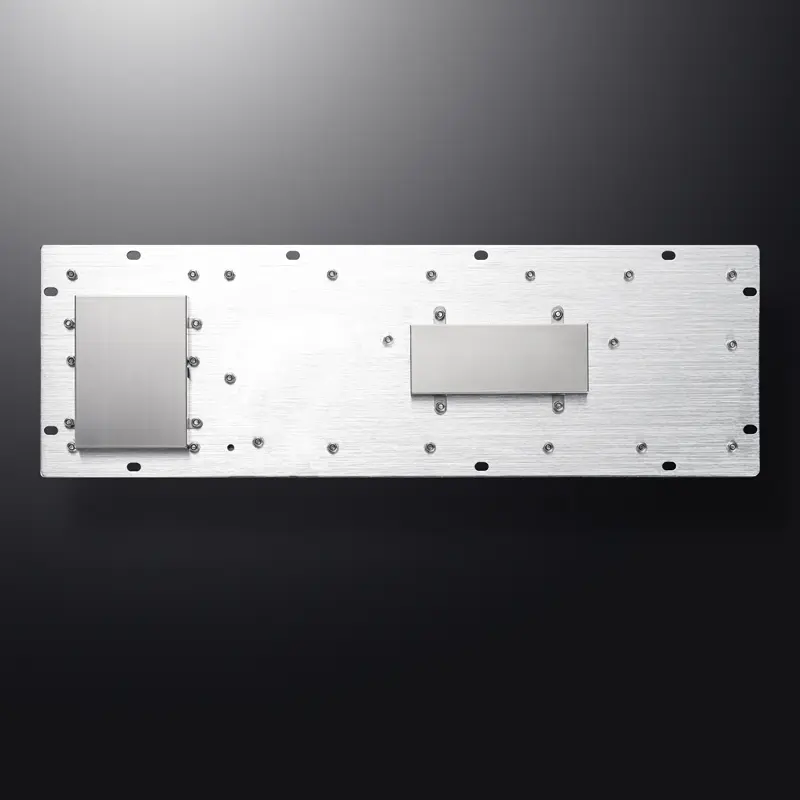 Panel Mount Waterproof IP65 Rugged Kiosk Wired USB PS2 Stainless Steel Metal Industrial Keyboard With Touchpad - Image 6