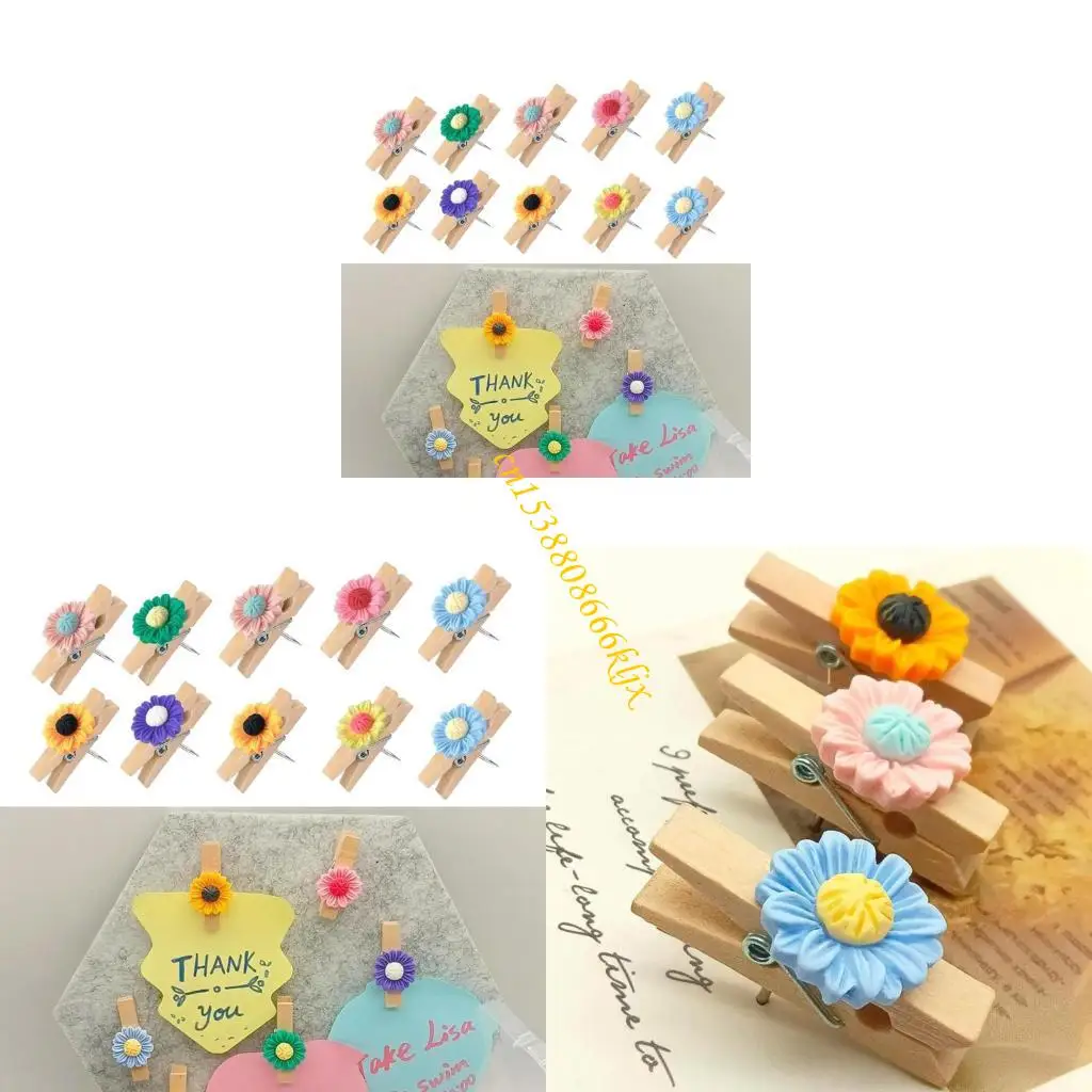 

Яркие цветы деревянные пальцы с большим пальцами смешанные цветные фотокалипы школьный офис декоры 066c