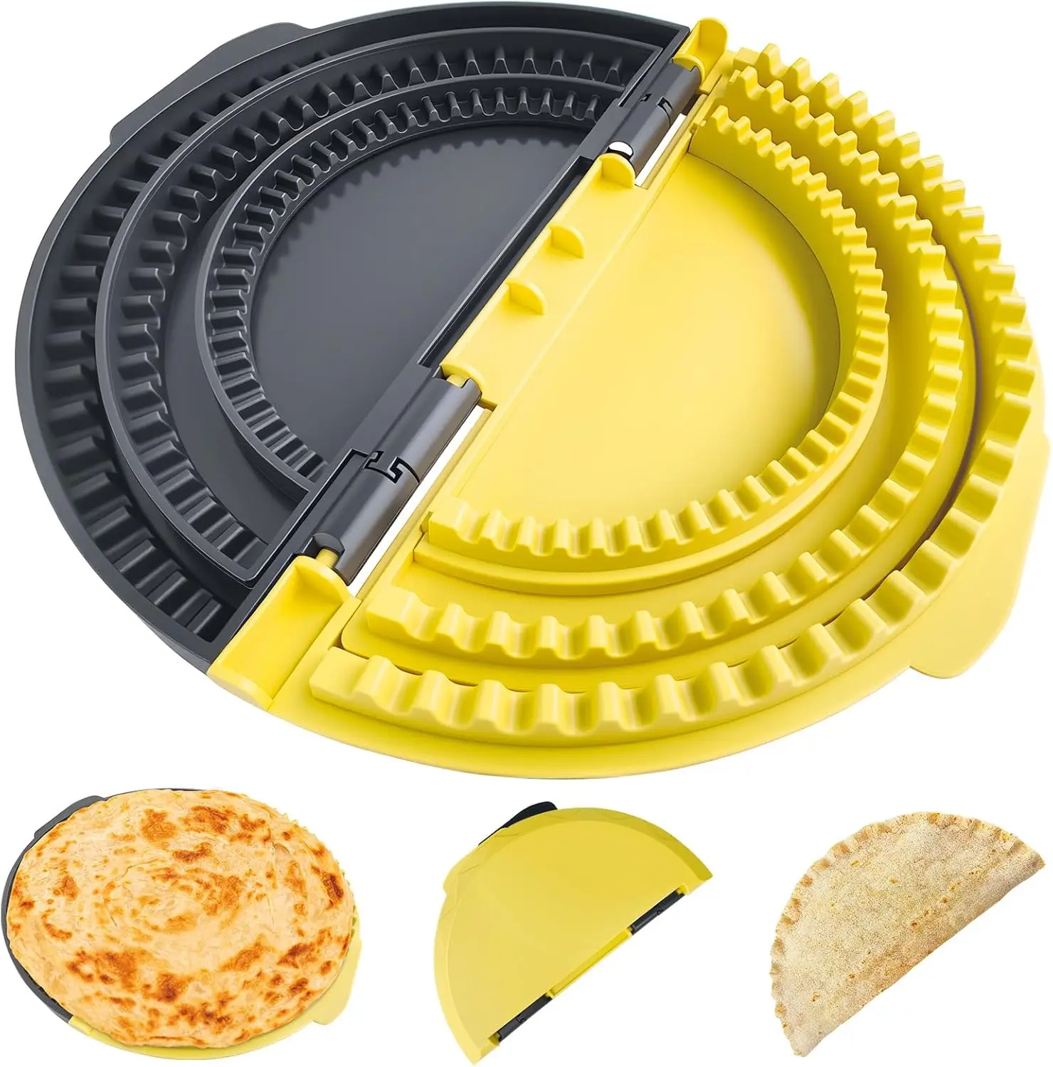 Sellador de tortillas 3 en 1, máquina prensadora de tortillas Tacos, tamaño ajustable, para corteza de 6 "-10", hacer Quesadillas selladas, Tacos, Burritos