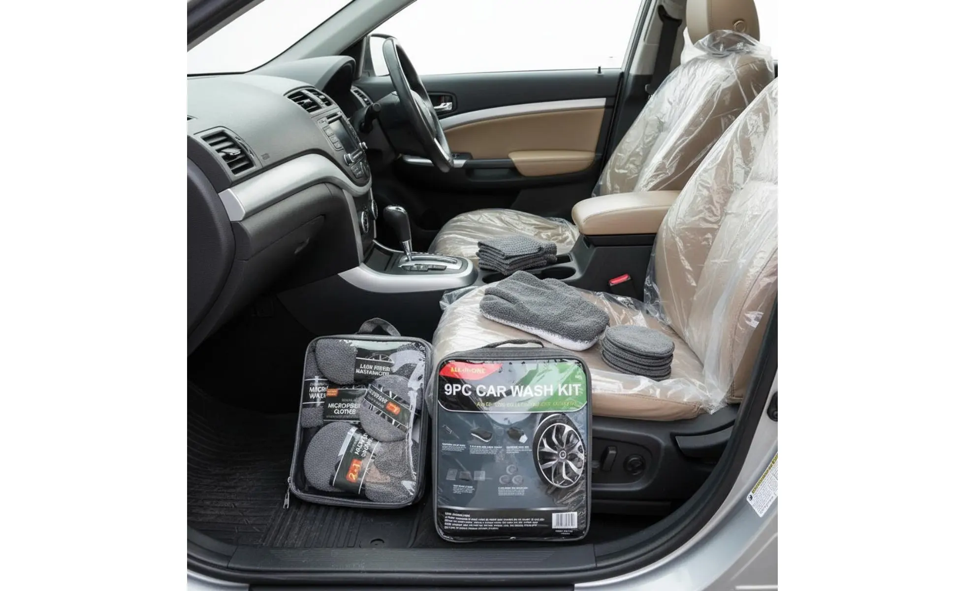 9 Pieces 9 Piece Car Cleaning Tool Set Portable Storage Bag Microfiber Car Wash Kit 9 Pieces 9 Piece Car Cleaning Tool Set Portable Storage Bag Microfiber Car Wash Kit