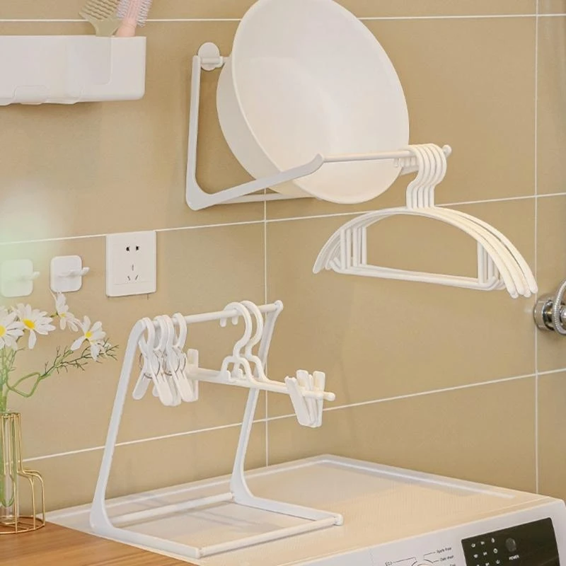 R1WA Triangle Clothes Hanger for Closet Bathroom Desktop Kitchen Towel Rack