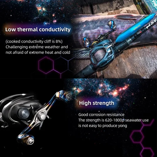 Imagen 2 del producto Perilla de carrete giratorio Gomexus de titanio de 22mm para Shimano Vanford Stradic Curado Antares Daiwa Fuego LT, perilla de afinación T22