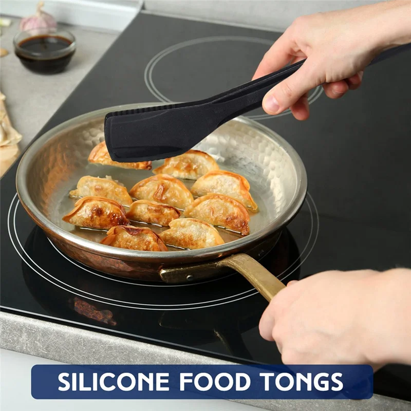 ABJO-2Pcs 11 Polegada pinças de cozinha de silicone para cozinhar com pontas de silicone torradas pinças de salada a