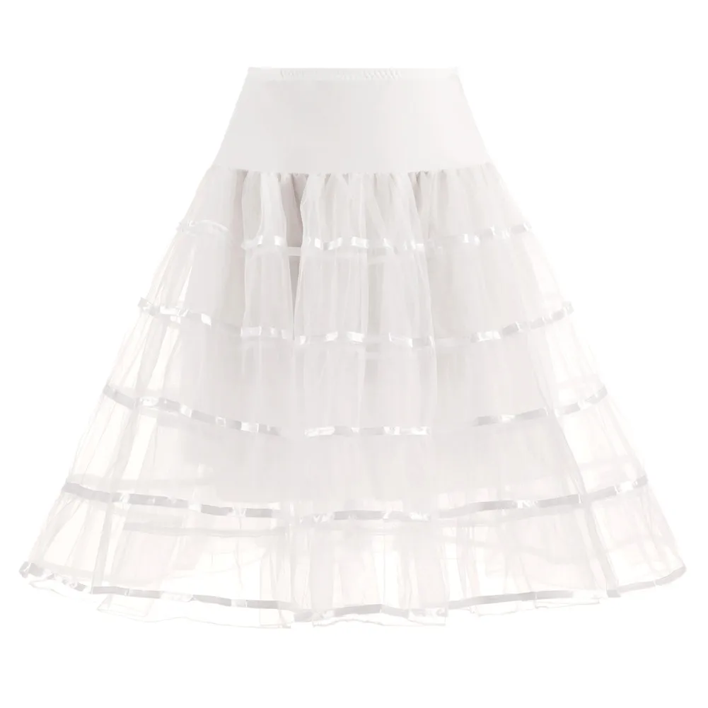 Woman Petticoat Tutu Underskirts Crinoline 50's Multi-layer Ribbon Gauze Petticoat Fluffy Skirt Wedding Petticoat Vintage Slips image 5