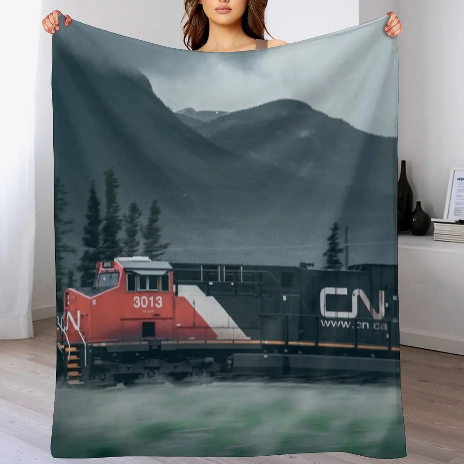 Catching the Train Throw Blanket Luxury Brand Giant Sofa Blankets