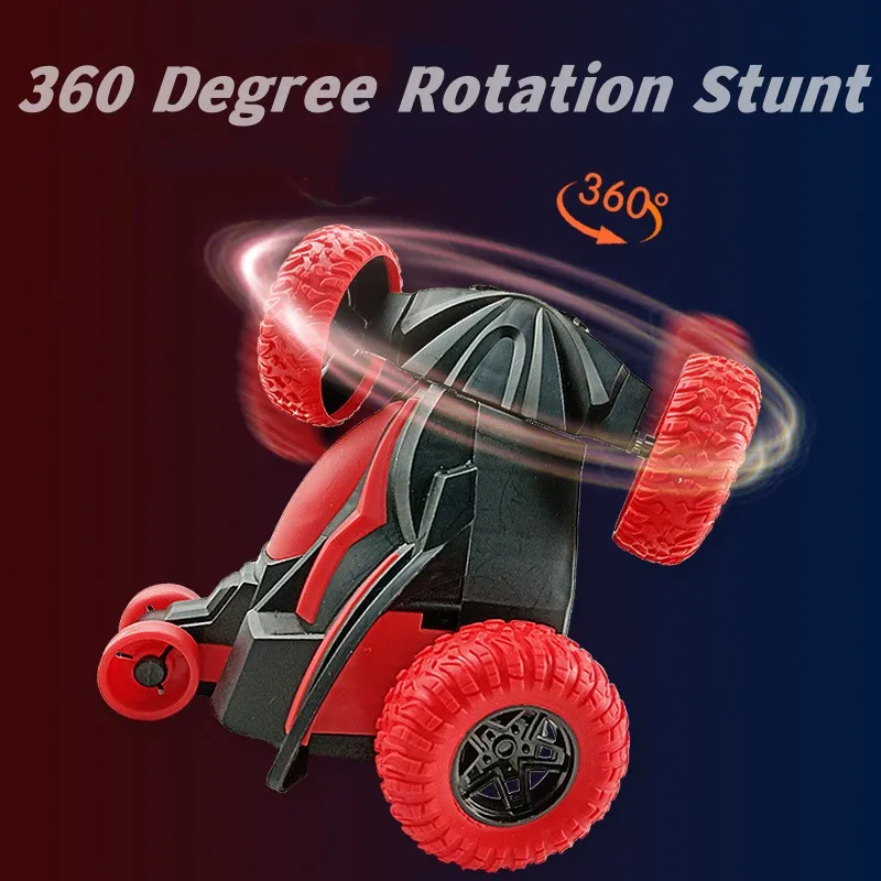 Kids Remote Control Electric Stunt Car 360 Degree Lighting Music Stunt Rotating Car Toys for Boys Girls Birthday Christmas Gift